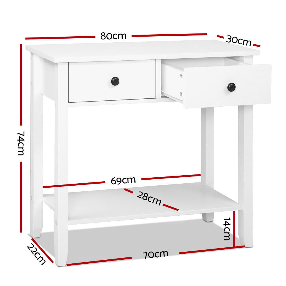 Clara Console Table - White