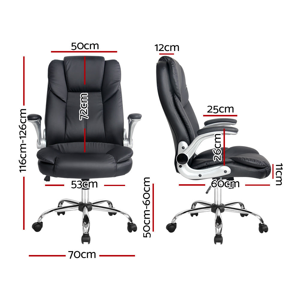 Micael Executive Office Chair Leather - Black