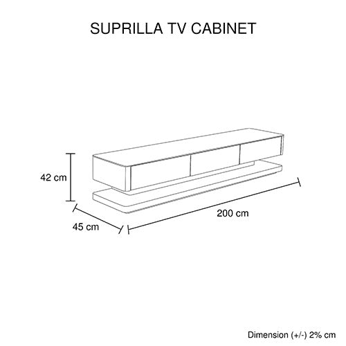 Glossy White Noosa TV Cabinet with Storage Drawers