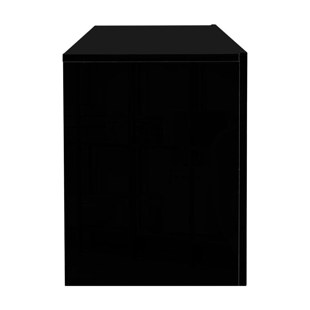 Black Elo Entertainment Unit TV Cabinet LED 130cm