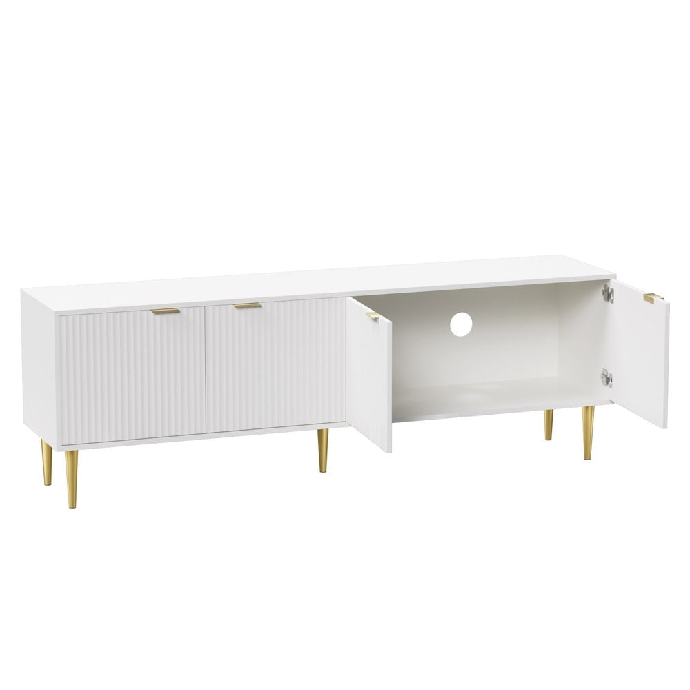 Bianca White TV Entertainment Unit Stand - 180cm