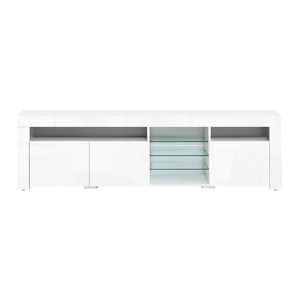 White Bobi Entertainment Unit TV Cabinet LED 180cm