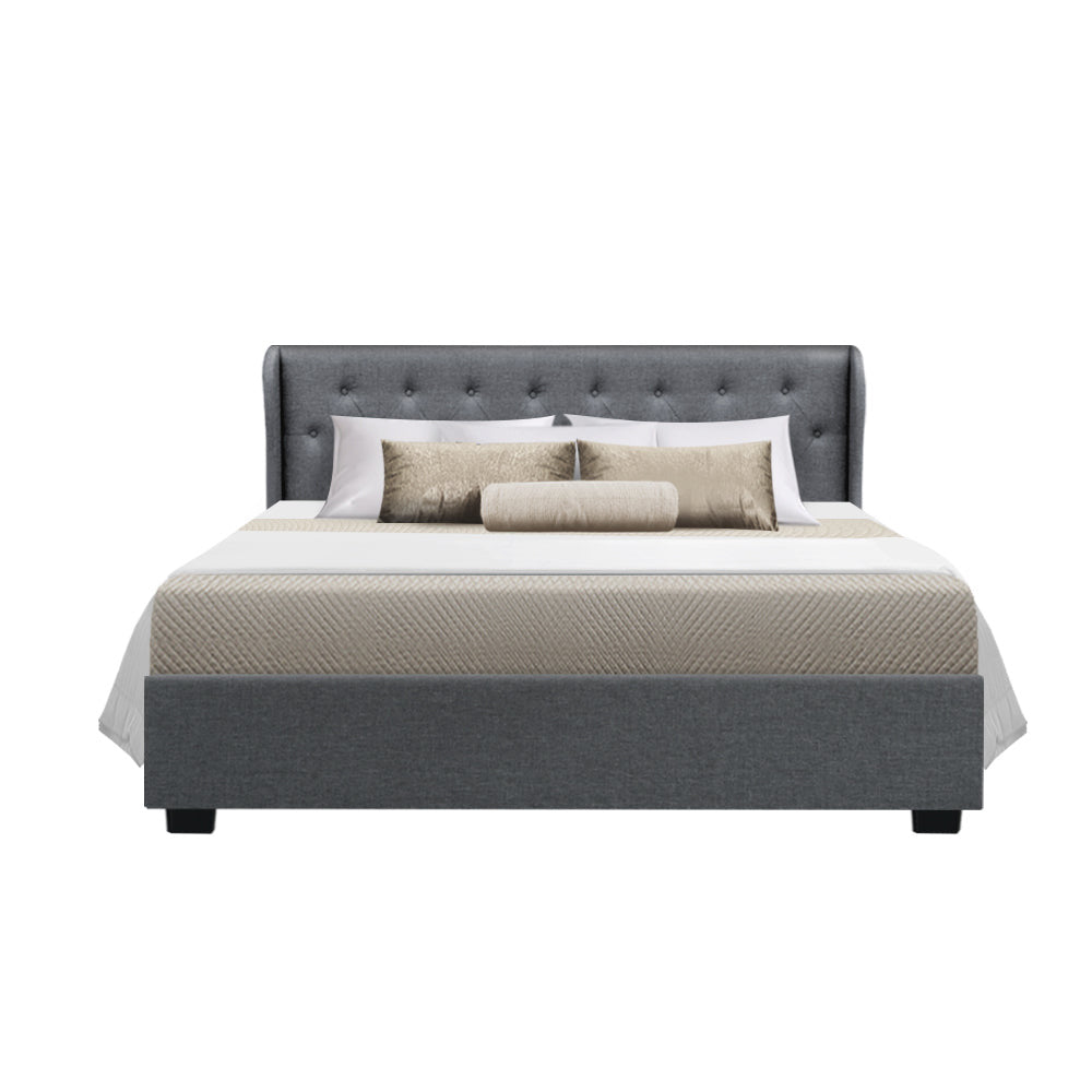 Arden Grey Bed Frame Queen Size With Storage