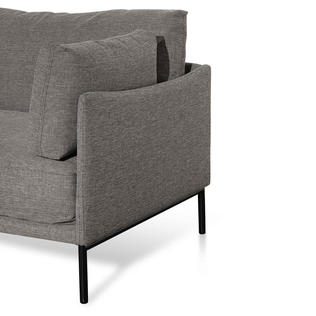 Darcy 4 Seater Left Chaise Fabric Sofa - Graphite Grey