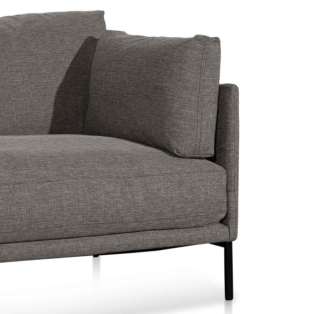 Darcy 4 Seater Left Chaise Fabric Sofa - Graphite Grey