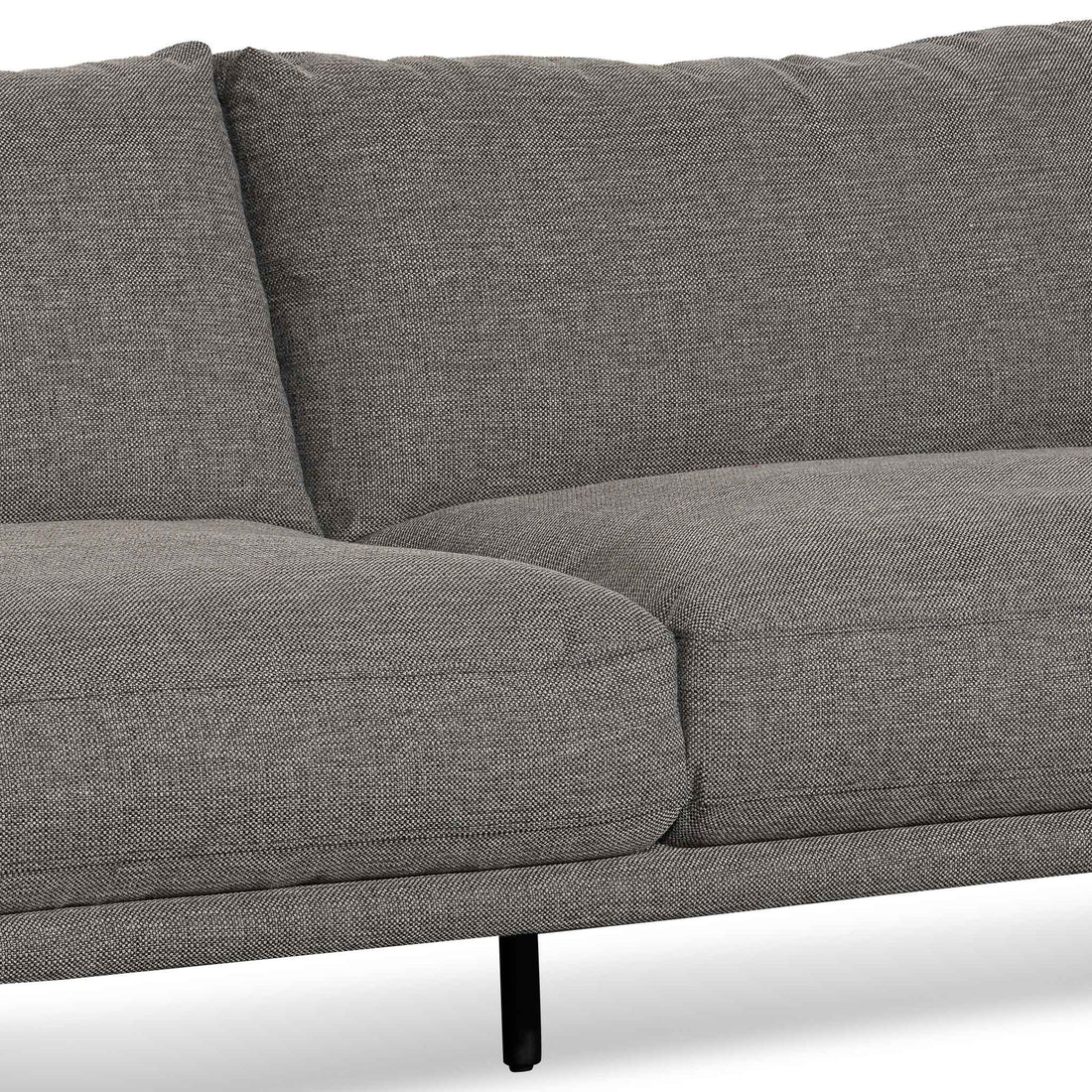 Darcy 4 Seater Left Chaise Fabric Sofa - Graphite Grey