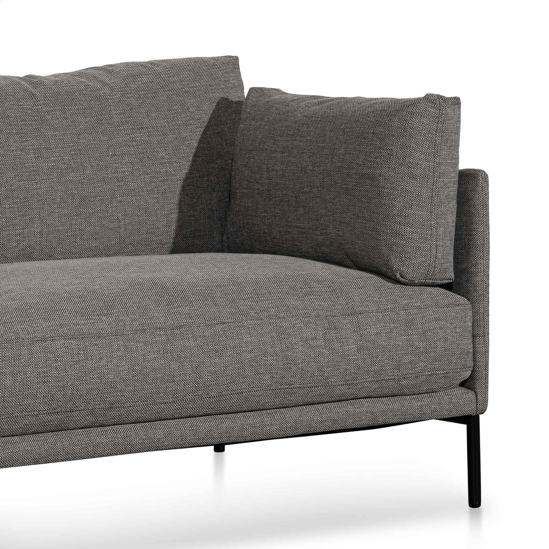 Darcy 4 Seater Left Chaise Fabric Sofa - Graphite Grey