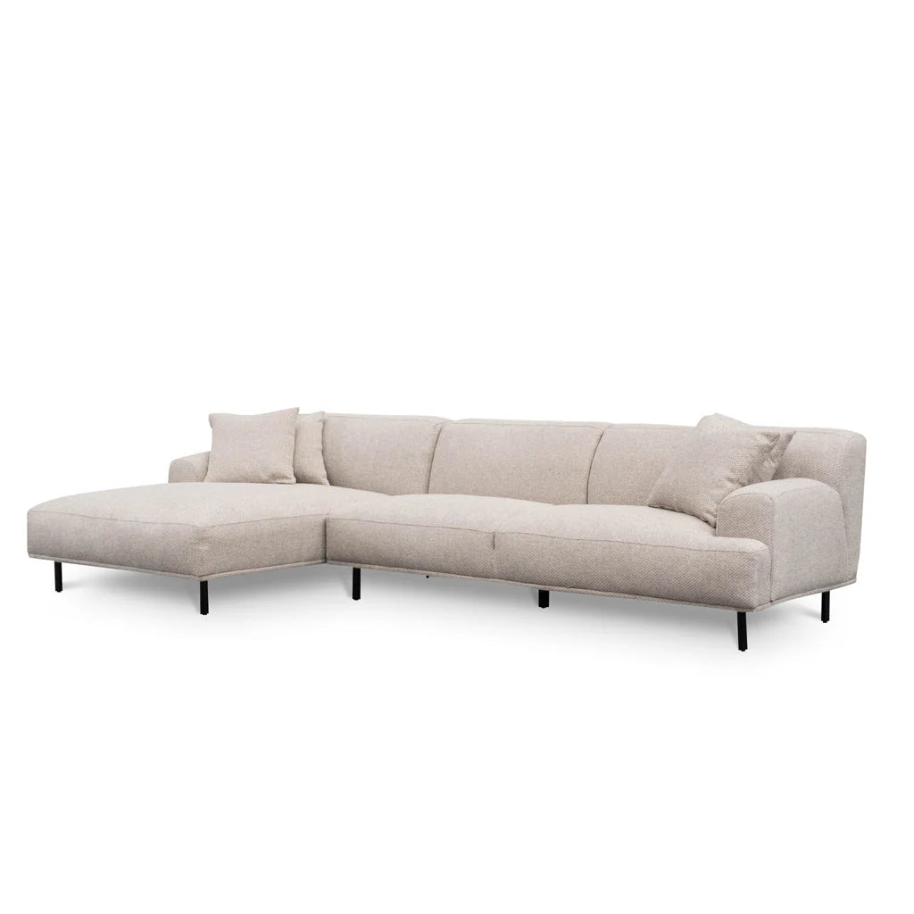 Justin 3 Seater Left Chaise Sofa - Sterling Sand