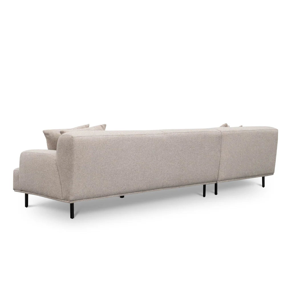 Justin 3 Seater Left Chaise Sofa - Sterling Sand