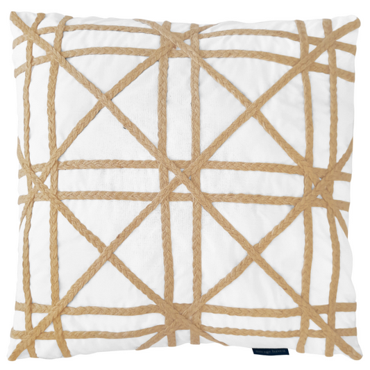 Sand Tales Hemp Braids Crosses Cushion Cover 