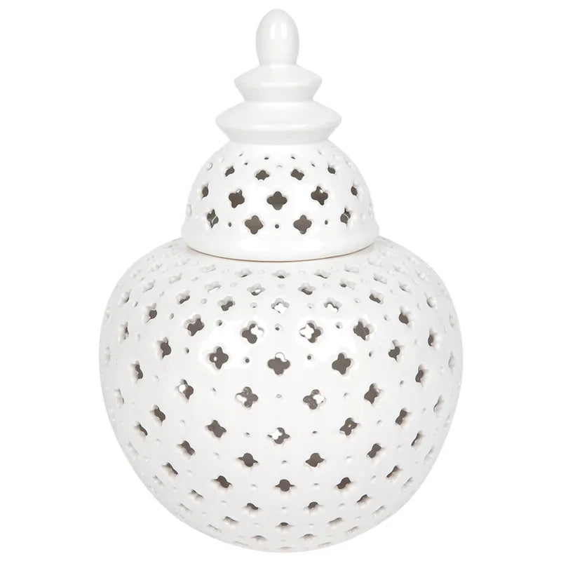 Miccah Temple Jar White Large