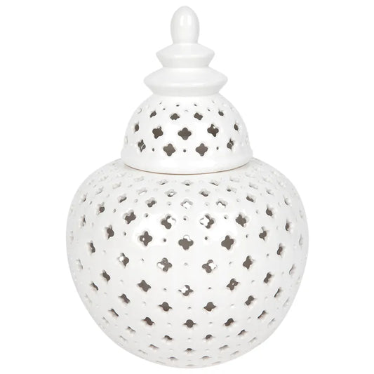 Miccah Temple Jar White Large