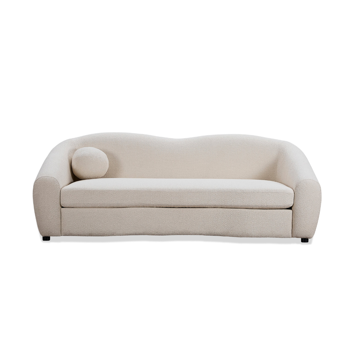 Louis 3 Seater Boucle Sofa - Natural White