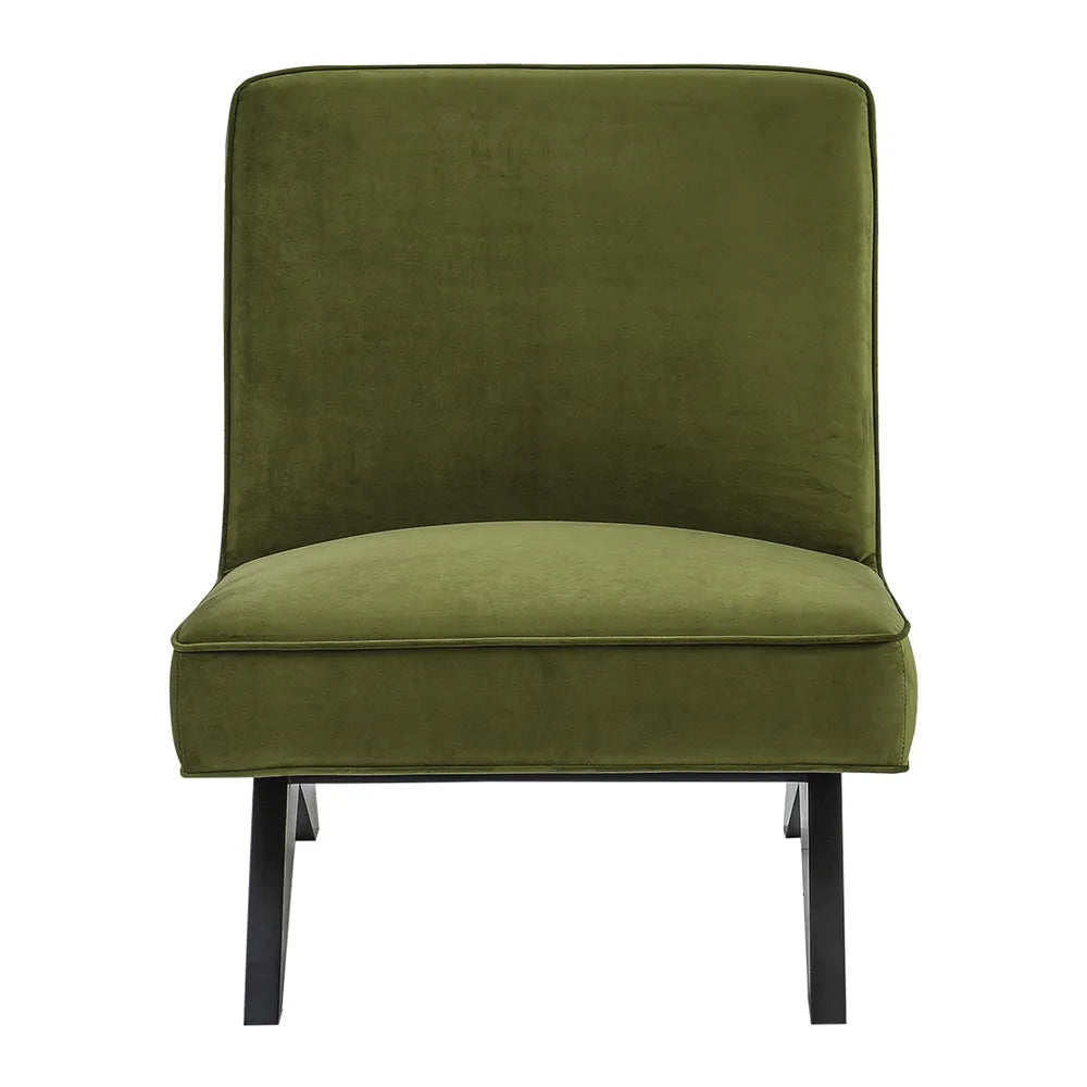 Martyn Slipper Chair - Olive Velvet