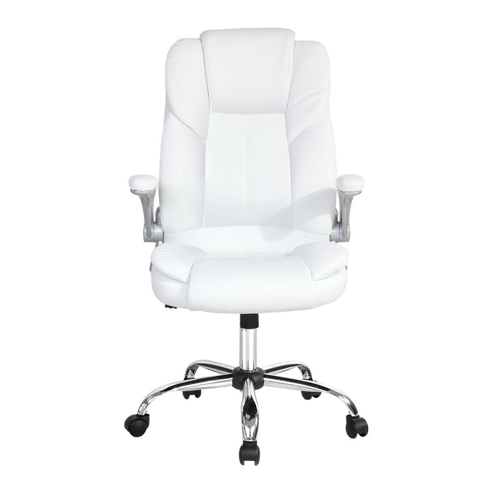 Arturro Leather Executive Office Chair - White