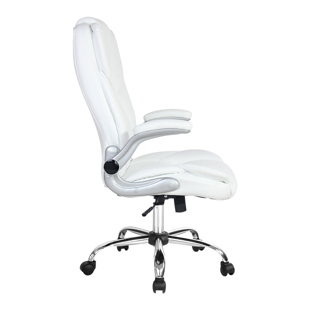 Arturro Leather Executive Office Chair - White