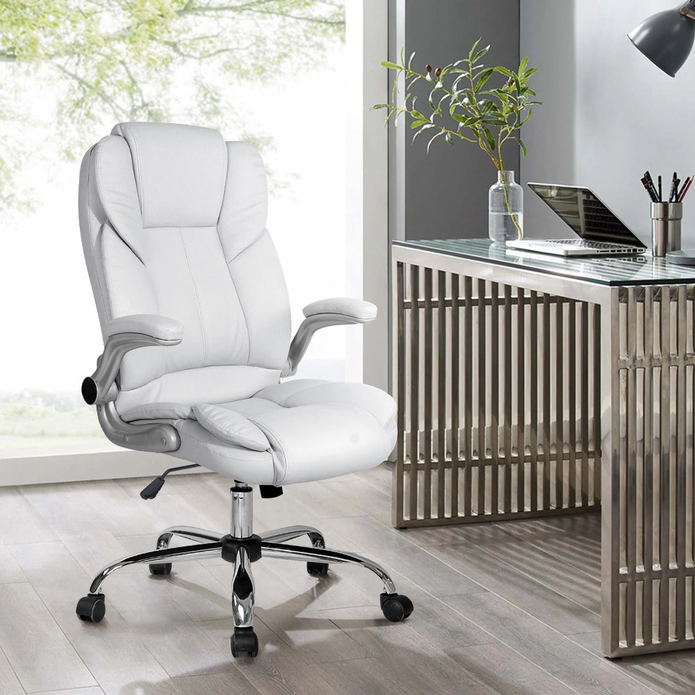 Arturro Leather Executive Office Chair - White