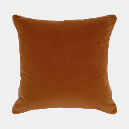 Sass Square Feather Cushion - Caramel Velvet