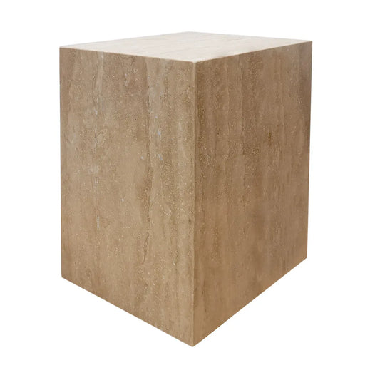 Hendrix Travertine Side Table