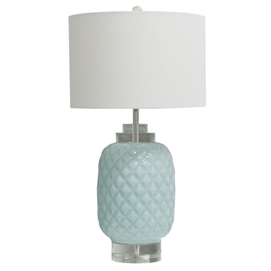 Island Turquoise Table Lamp Gloss Ceramic