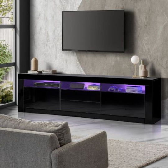 Naroun Gloss LED TV Unit with Drawers - 160cm