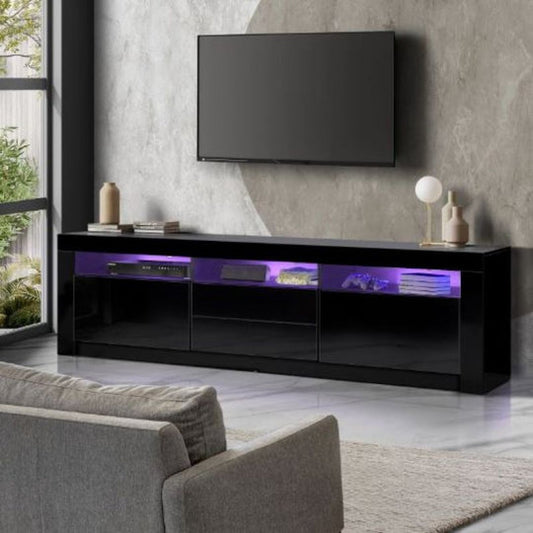 Naroun Gloss LED TV Unit with Drawers - 160cm