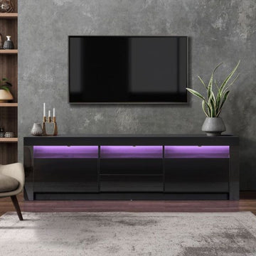 Naroun Gloss LED TV Unit with Drawers - 160cm