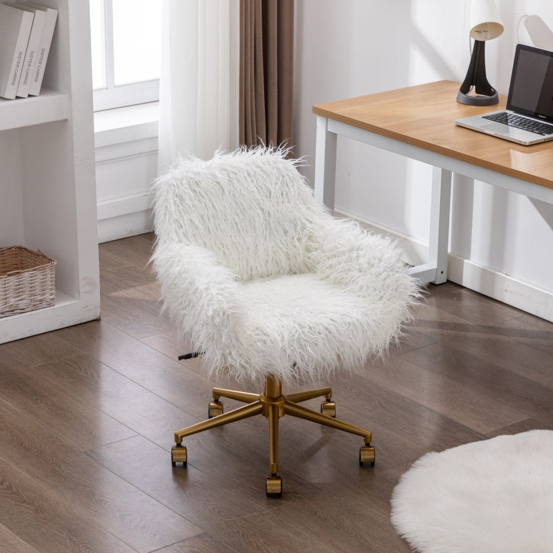 Modern Fluffy Swivel Office Chair 