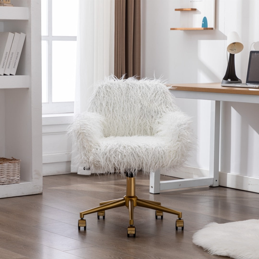 Modern Fluffy Swivel Office Chair 