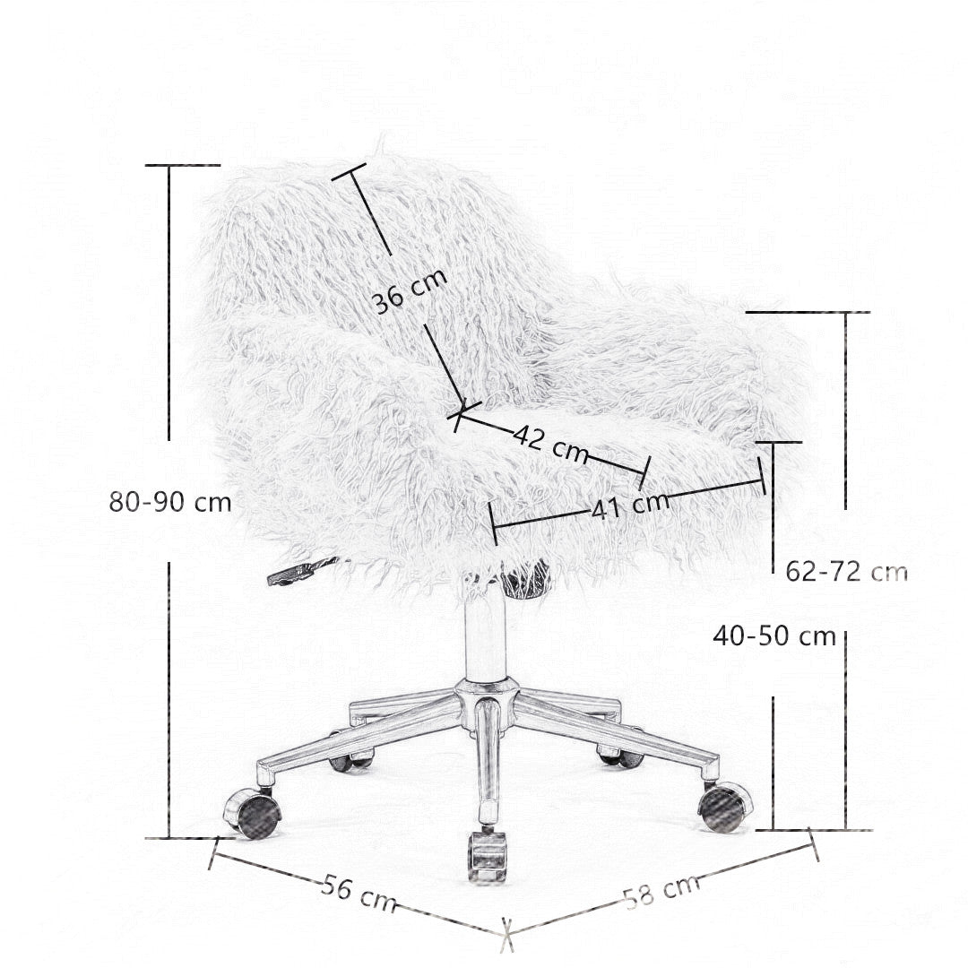 Modern Fluffy Swivel Office Chair 