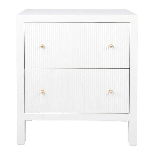 Ariana Bedside Table - Large White