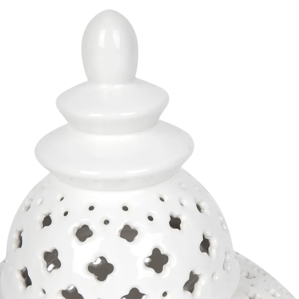 Miccah Temple Jar White Medium