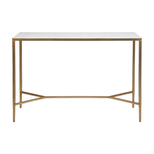 Chloe Stone Console Table - Large Antique Gold