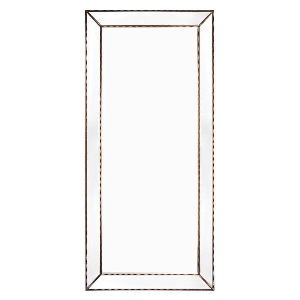 Zeta Floor Mirror - Antique Gold