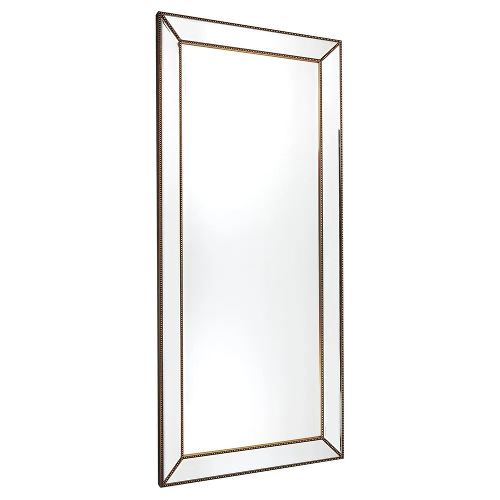 Zeta Floor Mirror - Antique Gold