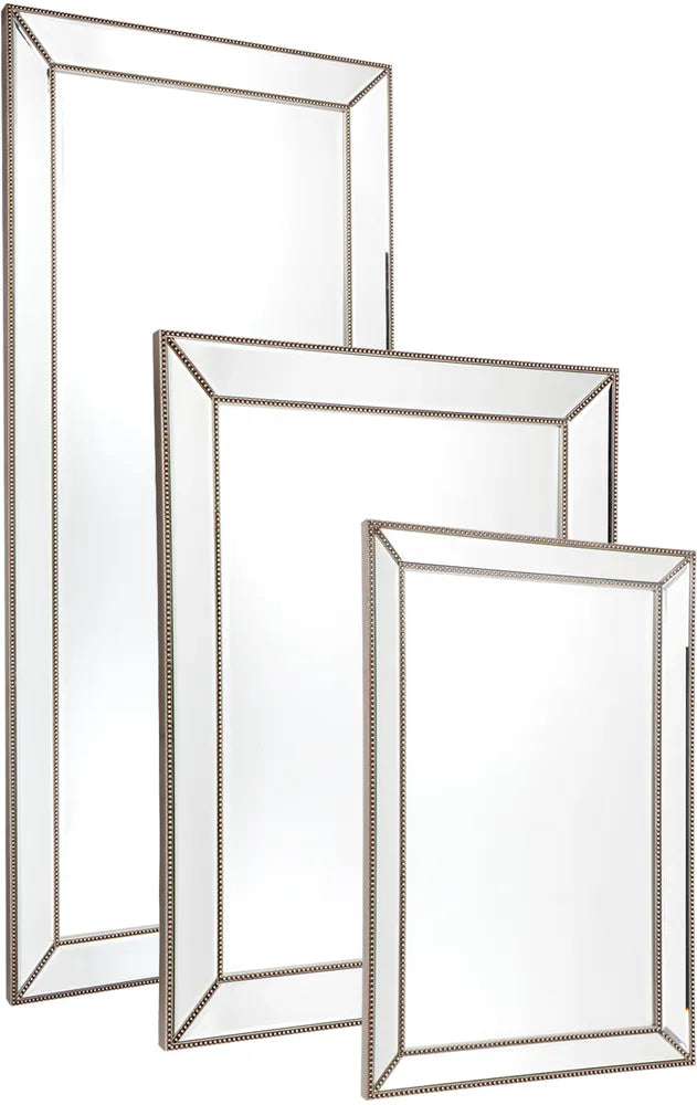 Zeta Floor Mirror - Antique Silver