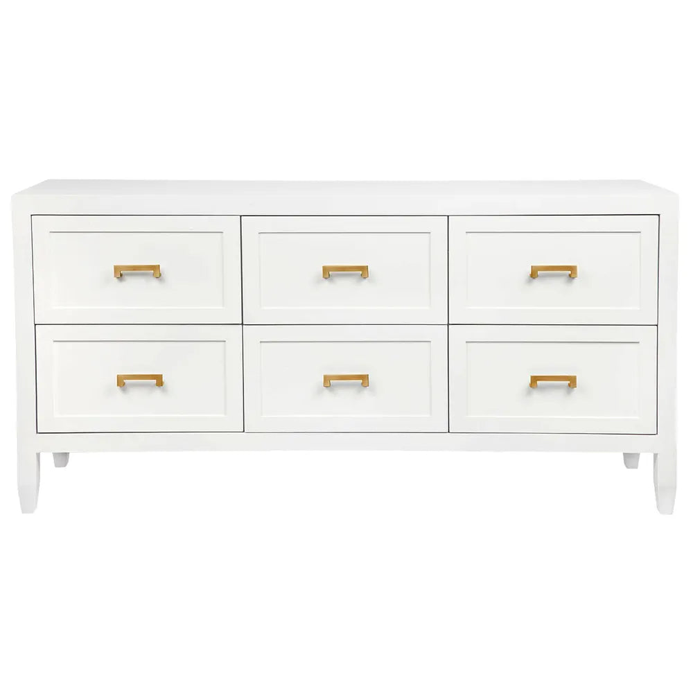 Soloman 6 Drawer Chest - White