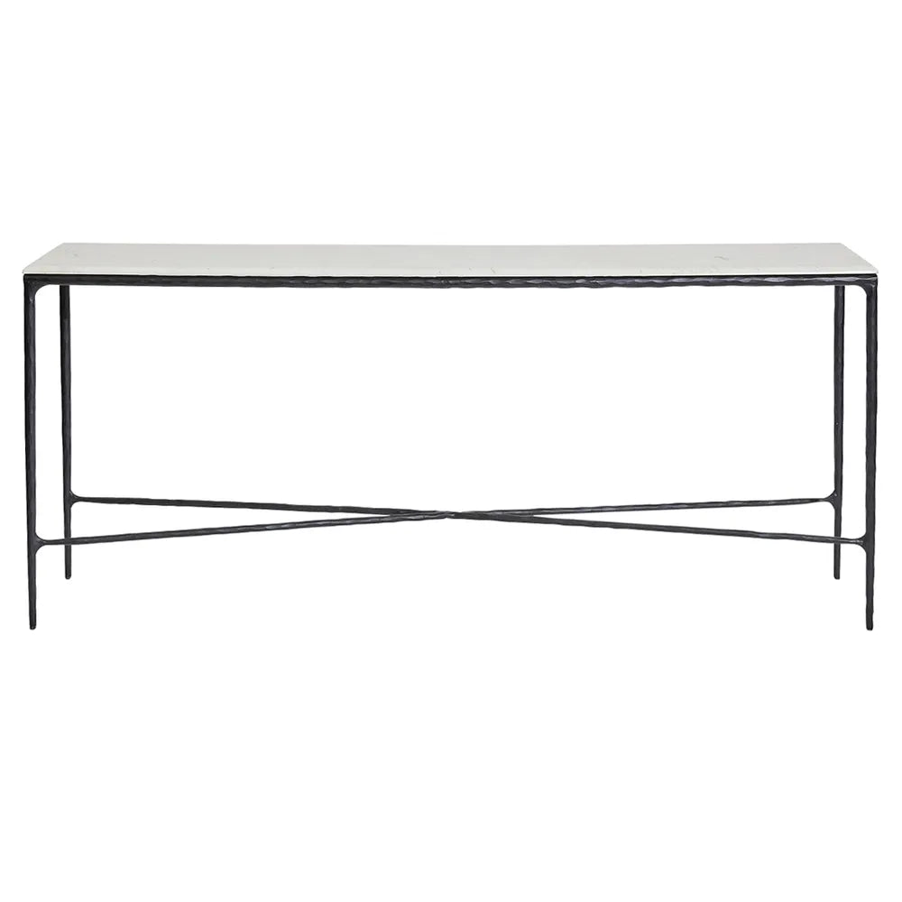 Heston Marble Console Table - Large Black