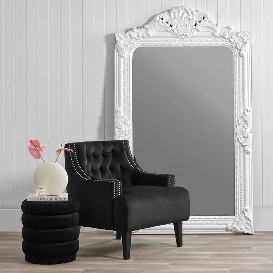 Elizabeth Floor Mirror - White