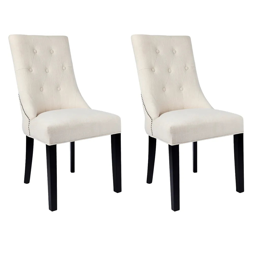 London Dining Chair Set of 2 - Natural Linen