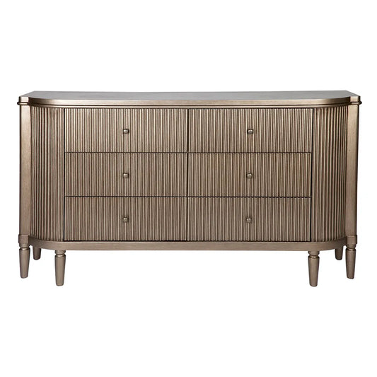 Arielle 6 Drawer Chest - Gold