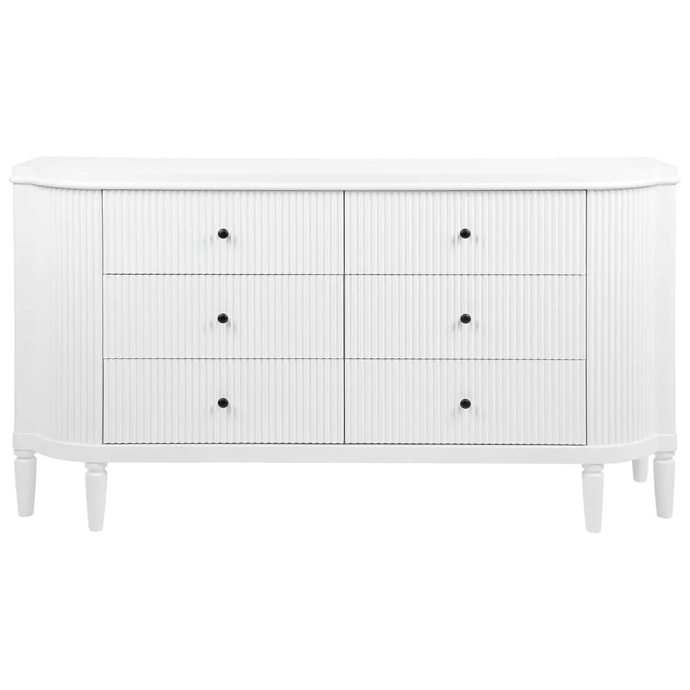 Arielle 6 Drawer Chest - White