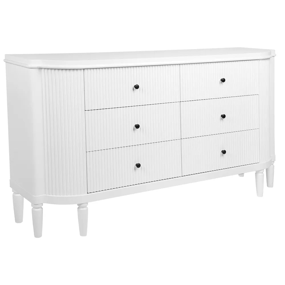 Arielle 6 Drawer Chest - White