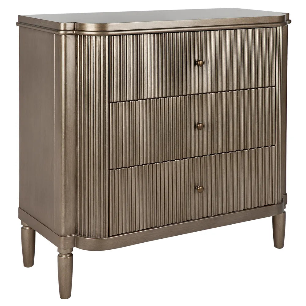 Arielle 3 Drawer Chest - Gold