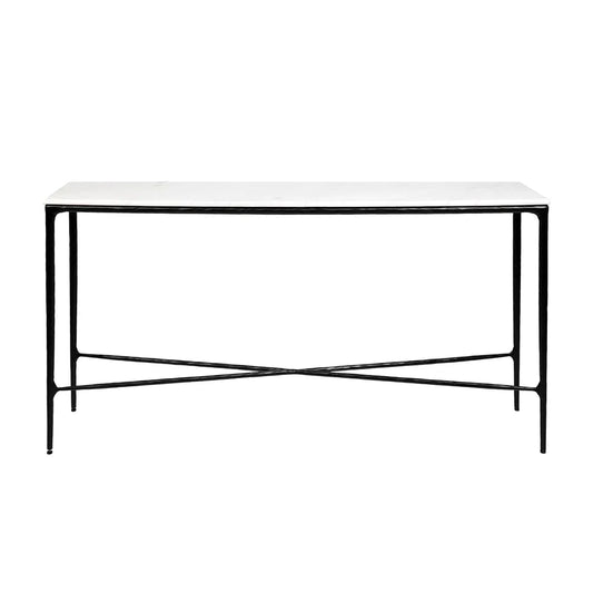 Heston Marble Console Table - Medium Black