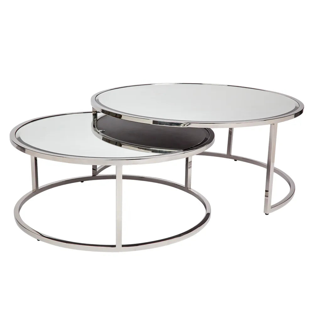 Serene Nesting Coffee Tables - Nickel