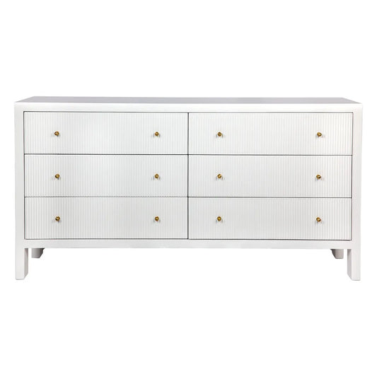 Ariana 6 Drawer Chest - White