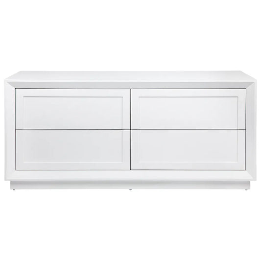 Balmain 4 Drawer Oak Chest - White