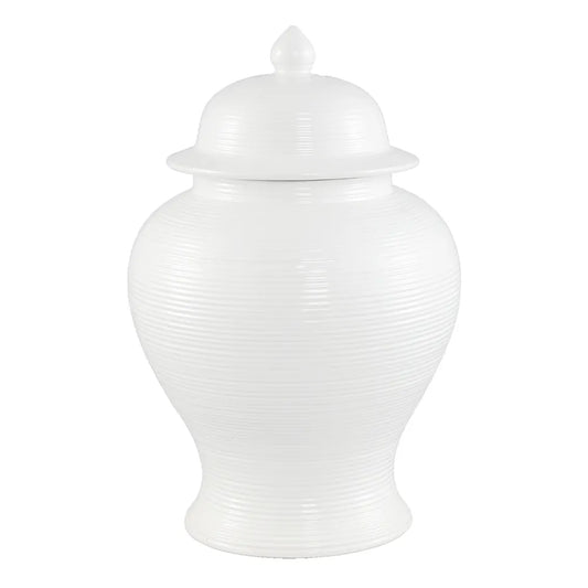 Salvador White Temple Jar Medium -32cm Dia x 52cm H