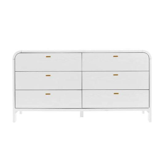 Chisholm Oak 6 Drawer Chest - White